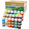 Artecho Acrylverf Acrylverf Set voor Kunst, 18 Kleuren 2oz/59ml Basic Acryl Verf Levert voor Hout, Stof, Ambachten, Canvas, Leer & Steen