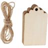 POFET 100pcs Onvoltooide Houten Gift Tags Opknoping Label voor Bruiloft Decoratie