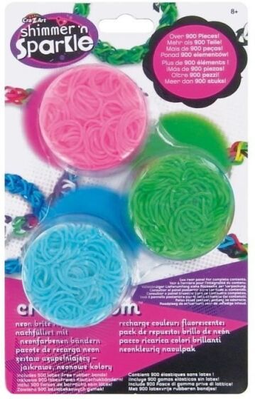 Cra-Z-Art Cra Z Art loombandjes Loom Bands refill pack 900 stuks - Multicolor