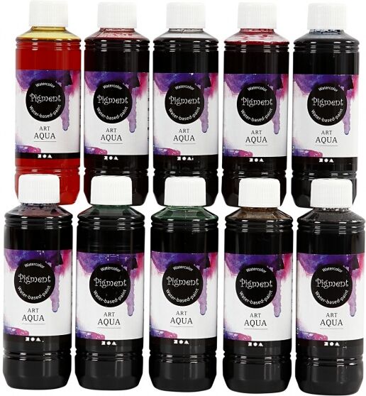 Creotime aquarelverf Art Aqua 10 stuks 250 ml multicolor - Multicolor