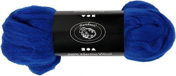 Kartehuset wol Merino 21 micron royal blauw 100 gram per bol - Blauw