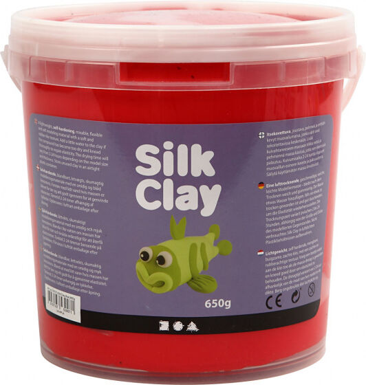 Silk Clay Silk Clay rood boetseermateriaal 650 gr 1 stuk - Rood