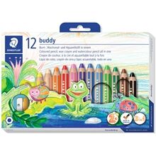 Staedtler Fargeblyant Buddy 3-i-1 12-pack