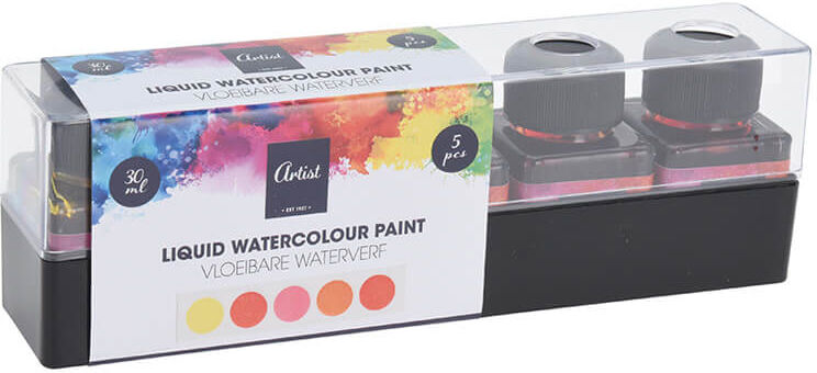 Kreativ Krea Liquid Watercolour Paint Red 30 ml