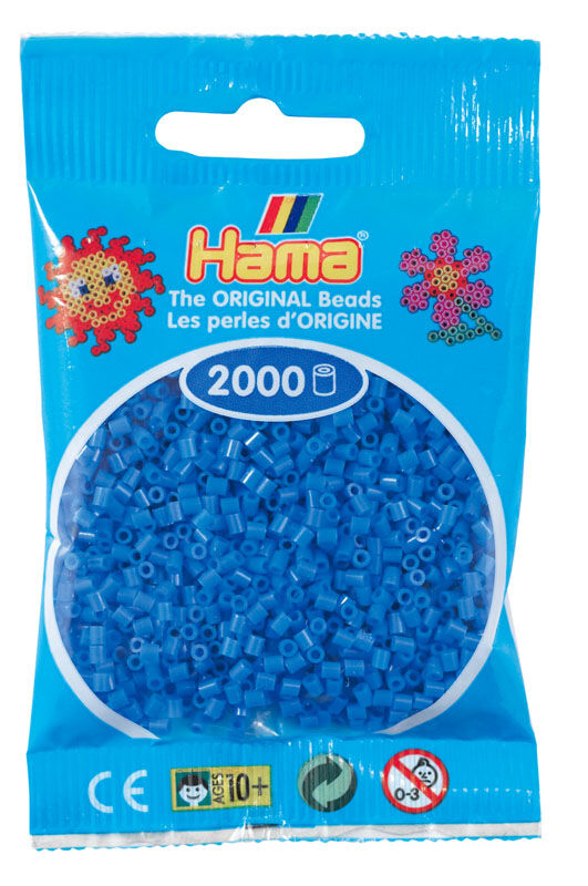 Hama Mini 2000 Perler Lys Blå 09