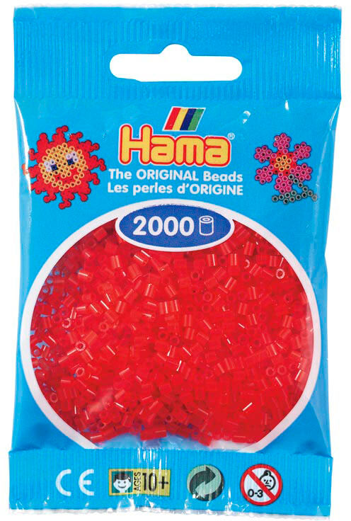 Hama Mini 2000 Perler - Transparent Rød 13