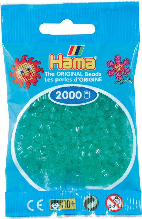 Hama Mini 2000 Perler Transparent Grønn 16