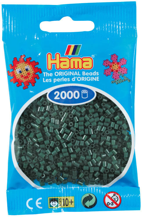 Hama Mini 2000 Perler Mørk Grønn 28