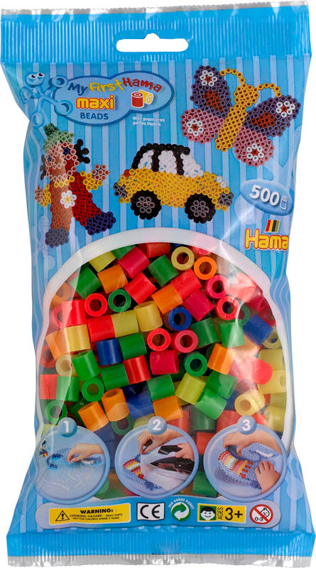 Hama Maxi 500 Perler Neon Mix 51