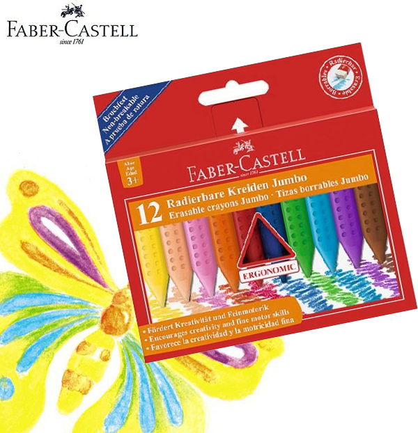 Faber-Castell Faber Castell Grip Jumbo Voks- 12stk