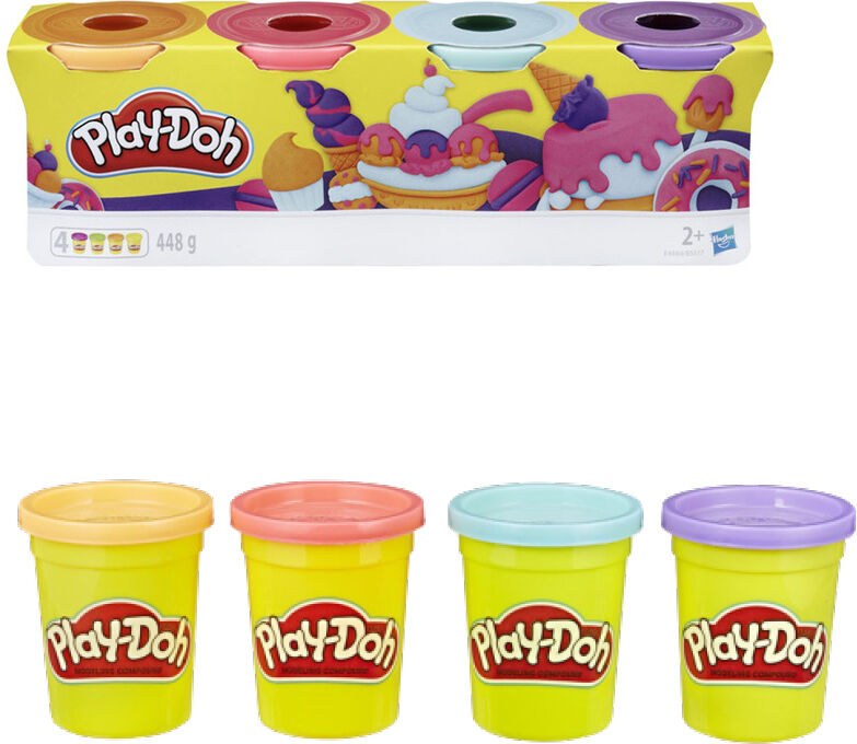 Play-Doh Lekeleire 4-Pakning - Pastell Farger