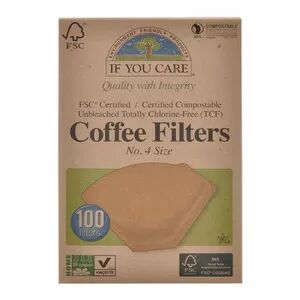 If You Care kaffe filter no. 4 ubleket Ø - 100 stk.