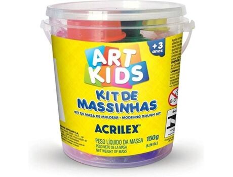 Acrilex Plasticina Art Kids - Kit de Massinhas 150 g (Idade Mínima: 3 anos)