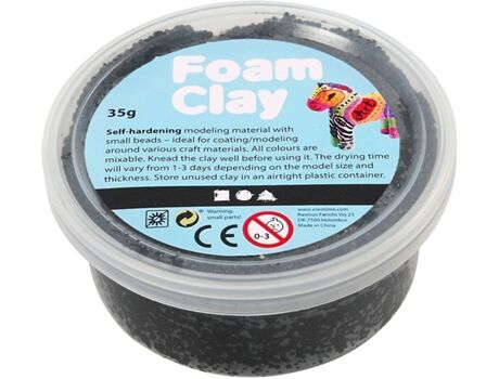 Creativ Company Slime Foam Clay Preto 35 g