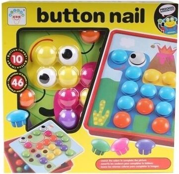 Lpm Jogo Didático Button Nail (Idade Mínima: 3 Anos - 30.5x30.5x5 cm)