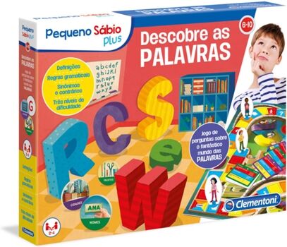 Clementoni Jogo Educativo Descobre as Palavras (Idade Mínima: ‍6 Anos - 37 x 5 x 28.1 cm)