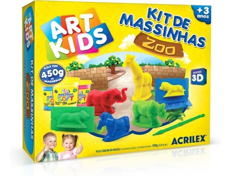 Acrilex Plasticina Art Kids Zoo (Idade Mínima: 3 anos)