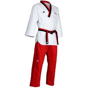 Adidas Poomsae dräkt Flicka Vit-Röd 150