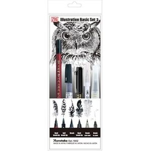 ZIG Illustration Basic pen set No3