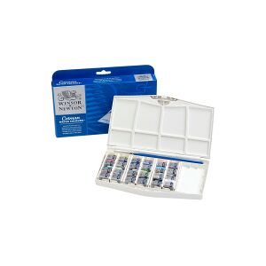 Winsor & Newton Cotman Plus Akvarellfärgset (24st halvkopp)