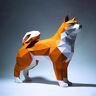 Dog PaperCraft, DIY Papercraft kit, 3D Paper Sculpture, Pre-Cut DIY Papercraft Kit, Origami 3D Dog, Paper Craft Kit for vuxna Nybörjare Present, Pre-Cut & Pre-Cut Model Kit (Color : B)