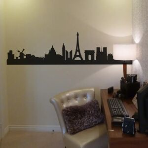 East Urban Home Paris Skyline Wall Sticker white/yellow 38.5 H x 150.0 W cm