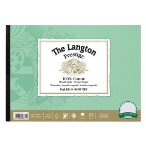 Daler-Rowney Langton Prestige 14x10in Watercolour Pad 300gsm 12 White Sheets