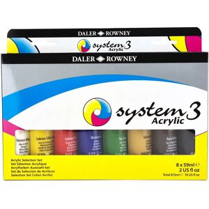 Daler-Rowney System3 Selection Acrylic Paint Set - 8 x 59ml