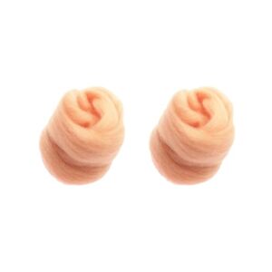 Paowsietiviity 2 set 10g Handmade Wool Top Fibre Roving For Needle Felting Materials Orange