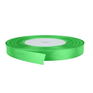 Trimming Shop 10mm x 25 Metres Double Sided Satin Polyester Ribbon Rolls for Gift Wrapping & Packaging, DIY Art & Crafts, Bows, Cake, Christmas, Wedding Card & Home Decorations, Classic Green