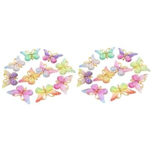 SHINEOFI 30pcs Butterfly Accessories Wedding Ceremony Decorations Delicate Diy Jewelry Decor Wedding Accessories Wedding Table Desk Top Decor Mini Accessories Charm Patch Potted Plant Resin