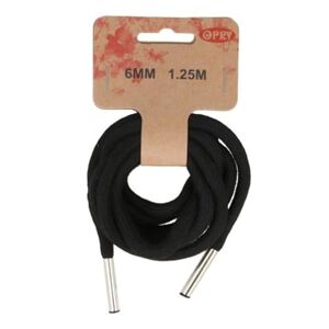 Opry Cord, Cotton, 000 Black, 6mm, 1.25m