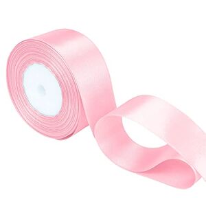 Trimming Shop 20mm x 25 Metres Double Sided Satin Polyester Ribbon Rolls for Gift Wrapping & Packaging, DIY Art & Crafts, Bows, Cake, Christmas, Wedding Card & Home Decorations, Powder Pink