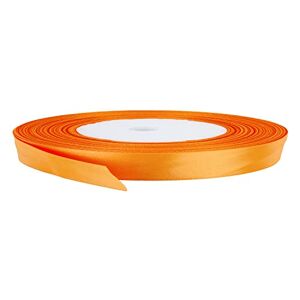 Trimming Shop 10mm x 25 Metres Double Sided Satin Polyester Ribbon Rolls for Gift Wrapping & Packaging, DIY Art & Crafts, Bows, Cake, Christmas, Wedding Card & Home Decorations, Fluorescent Orange
