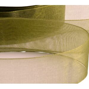 GCS 10mm Organza Ribbon - Olive Green - 50 Yards / 46 Meters Rolls