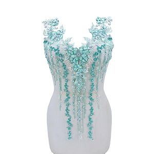 EIOLWJIEO Easy To Match Lace Applique For Wedding Bodice And Dance Dresses With Materials Are Sturdy And Durable Multiple Colors, Green B