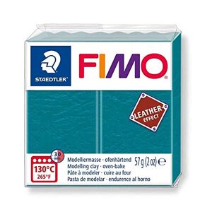 STAEDTLER Fimo Leather-Effect Oven-Hardening Modelling Clay Lagoon Colour 8010-369