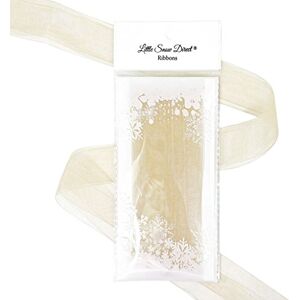 Little Snow Direct&#174; Sheer Organza Ribbon - 25mm (1") 5m Length - Cream