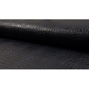 CRS Fur Fabrics Luxury Realistic Crocodile Snakeskin Fabric Material - Navy, 1Mtr 140cmx100cm