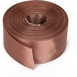 Trimming Shop 20mm x 25 Metres Double Sided Satin Polyester Ribbon Rolls for Gift Wrapping & Packaging, DIY Art & Crafts, Bows, Cake, Christmas, Wedding Card & Home Decorations, Deep Rose Gold