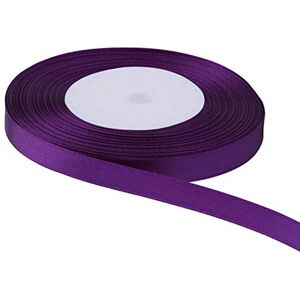 Trimming Shop 3mm x 25 Metres Double Sided Satin Polyester Ribbon Rolls for Gift Wrapping & Packaging, DIY Art & Crafts, Bows, Cake, Christmas, Wedding Card & Home Decorations, Purple