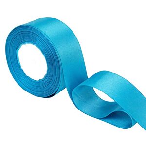 Trimming Shop 20mm x 25 Metres Double Sided Satin Polyester Ribbon Rolls for Gift Wrapping & Packaging, DIY Art & Crafts, Bows, Cake, Christmas, Wedding Card & Home Decorations, Turquoise Blue