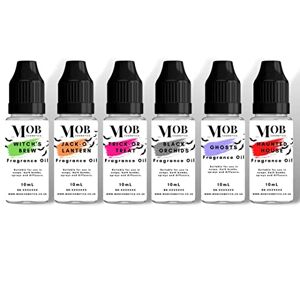 Moments of Bliss Cosmetics 6 x 10mL Luxury and Designer Fragrance Oil Sets - Highly Concentrated Suitable for Soaps, Bath Bombs, Candles, diffusers, Wax Melts and Sprays (Halloween)