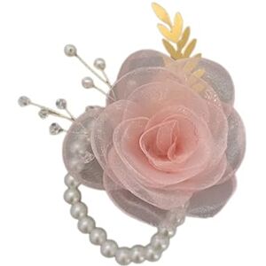 Apooke Wedding Corsages Pearl Bracelet Bridesmaid Girl Women Party Ceremony Anniversary Wedding Wristlets Wrist Corsages Prom Wrist Corsage And Boutonniere