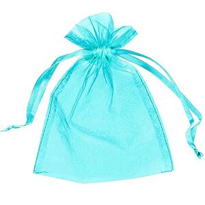 Generic 50 Organza Bags Wedding Favours Party Jewellery Pouches Mesh Drawstring Gift Wrap (7cm x 9cm, Turquoise)