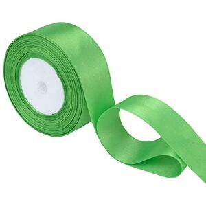 Trimming Shop 20mm x 25 Metres Double Sided Satin Polyester Ribbon Rolls for Gift Wrapping & Packaging, DIY Art & Crafts, Bows, Cake, Christmas, Wedding Card & Home Decorations, Green