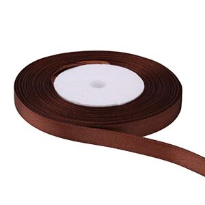 Trimming Shop 3mm x 25 Metres Double Sided Satin Polyester Ribbon Rolls for Gift Wrapping & Packaging, DIY Art & Crafts, Bows, Cake, Christmas, Wedding Card & Home Decorations, Brown