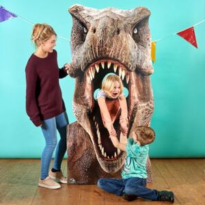 STAR CUTOUTS SC1279 Life Size Cut Out Jurassic World Tyrannosaurus (T-Rex) Dinosaur Stand-in 188cm Tall, Multi Colour,Large