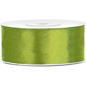 Decoraparty 25mm Green Double Satin Roll 25m Ribbon Wedding Christening Christmas New Year Gift