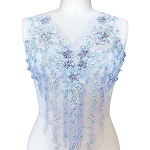 EIOLWJIEO Easy To Match Lace Applique For Wedding Bodice And Dance Dresses With Materials Are Sturdy And Durable Multiple Colors, Light purple B